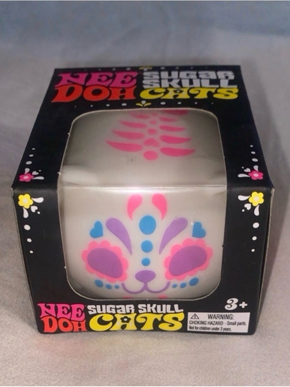 Nee Doh Sugar Skull Cats Squishy Toy